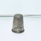 Antique Decorated Silver 800   Art Nouveau Thimble Small Signature Signed Marked