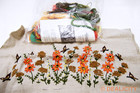 Vintage Dexter s Embroidery Pillow Crewel Top Kit Leewards 10 x18  Open Kit       