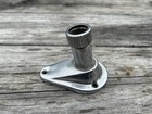 Vintage Chromed Light Flag Pole Base - Tear Drop Base
