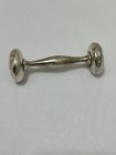 Saart Brothers Sterling Silver Barbell Baby Rattle With Original Box Vintage