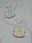 Vintage Handmade Baby Blanket Quilt Tapestry Nursery Animals Abc   s 57 x36 