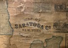 1856 Linen Backed Map Of Saratoga County New York  Samuel Geil