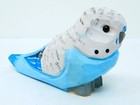 Parakeet Figurine Budgie Miniature Bird Pet Statue Carve Decor Garden Sculpture