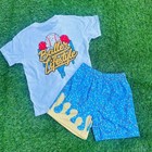 Baseball Ice Cream Drip Hawaii Shorts Boys Custom Youth Sports Team Gift