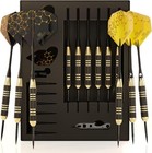 Steel Tip Darts Set - Professional Darts  Brass Barrels  Metal Tip Darts  Ext   