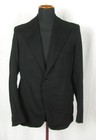Vintage 1940 Italy Black Bespoke Formal Suit Jacket   Trousers