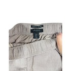 Tahari Essentials 100  Linen Wide Leg Pants Brown Gray Crop Elastic Waist Small