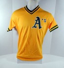 Late 1980s Oakland Athletics  6 Game Used Gold Jersey Batting Practice Dp04721