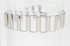 Women Boot Chain Bracelet Strap Silver Metal Shoe Charm Square Links Biker Rock