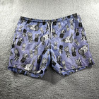 Trunks Brand Swim Shorts Mens Large Blue Pineapple Pattern Aop 5  Inseam Mesh