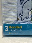 Hooded Baby Towel Set Whale Theme Pack Of 3 Soft Terry Gift Idea Spasilk