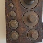 Calibration Weight Set W  Wooden Case 2kg 1kg 500g 200g 100g 50g