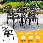 5 Piece Outdoor Dining Set Cast Aluminum Patio Furniture bistro Table And Chairs