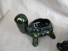 3 Vintage 70 s Green Ceramic Planters Mom   Baby Turtles Hand Painted
