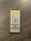 Vintage    beer Five Cents Free Lunch    Small Mirrored Bar Sign Mirror 11x5   