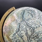 Vintage World Ocean Series Raised Relief Globe Replogle 12     Gold Toned Stand