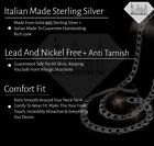 Italian Solid Sterling Silver Figaro Link Chain Necklace 925 Silver Chain Unisex