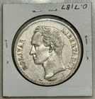 1910 Venezuela 5 Bolivares Silver Coin - Y 24 2