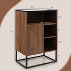 Wine Storage Cabinet Buffet Sideboard W  Adjustable Shelf   Sliding Door Kitchen
