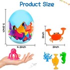 18pcs Suction Bath Toys For Toddler Kids  Mold Free Silicone Ocean Animals    