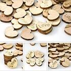 Lystaii 400pcs Rustic Wooden Love Heart Wedding Table Scatter Decoration
