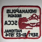 1974 Scca Indiana Northwest Region National Races Vintage Embr  Patch - Scarce 