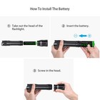 Professional 328ft Underwater Led Diving Flashlight Waterproof Scuba Torch Lamp