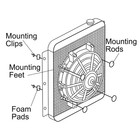 6 Inch Slim 650cfm Radiator Cooling Fans Universal Slim Pull Push 12v 80w Dir   
