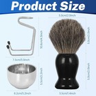 Shaving Brush Set For Men     Pure Badger Hair Shaving Brush And Bowl  Exfoliating