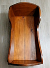 Vtg Handcrafted Solid Wood Rocking Crib Baby Doll Cradle Bed Country Rustic