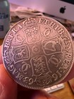1663 Charles Ii Silver Crown Great Britain First Bust Fine  Scarce Early Milled