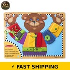 Melissa   Doug Wooden Puzzle Dress-up Activity Board