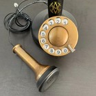 Rotary Dial Candlestick Phone Antique Brass American Landline Telephone Vintage