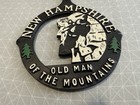 Antique Metal New Hampshire Trivet-hot Plate-old Man Of The Mountain