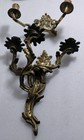 Brass Victorian Style Candelabra And  Candle Wall Sconce Architectural Salvage