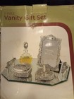 Vtg Vanity Gift Set tinker Box  Ring Holder  Perfume Bottle  Tray And Picture