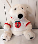 Vintage 1993 Coca Cola  Plush 12 Inch White Polar Bear Coca Cola Shirt Stuffed
