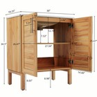30  Retro Bathroom Vanity With Ceramic Sink bathroom Cabinet W 2 Soft-close Door