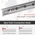 2 Pcs Tape Measure  25 ft Foot 7 5m Stainless Steel Measuring Tape With Doubl   