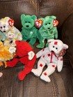 Vintage Ty Beanie Baby Set Lot Of 12  Bears  Plush  With Tags  Mint Condition