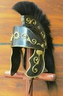 Medieval Steel Helmet Greco Roman With Crest Black Knight Armor Wearable Helmet