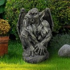 23 2 Large Gargoyle Gothic Statues Winged Indoor Outdoor Halloween Decor