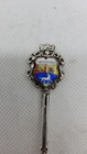 Vintage Venezuela Enameled Silvertone Souvenir Spoon