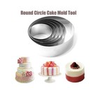 Sjjl Stainless Steel Round Cookie Cutter Set Fondant Cake Paste -mold Cutter 5pc