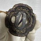 Antique Iron Tsuba Set     Dragon Motif