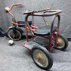 Vtg 50s-60   s Mid-century Retro 2 Seat Child   s Metal Tricycle For Restoration