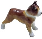 3 Vintage Miniature Dog Figurines Glass   Porcelain Handmade Japan 1   -1 5   