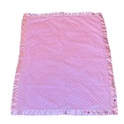Carter s Just One Year Sweet Baby Girl Pink Minky Dot Satin 30x39 Baby Blanket