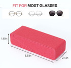Flip-top Hard Shell Eyeglass Case Phone Stand Pu Leather By Vemiss Pink Nwot