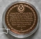 Battle Of The Alamo Large Vintage Bronze Coin Medal